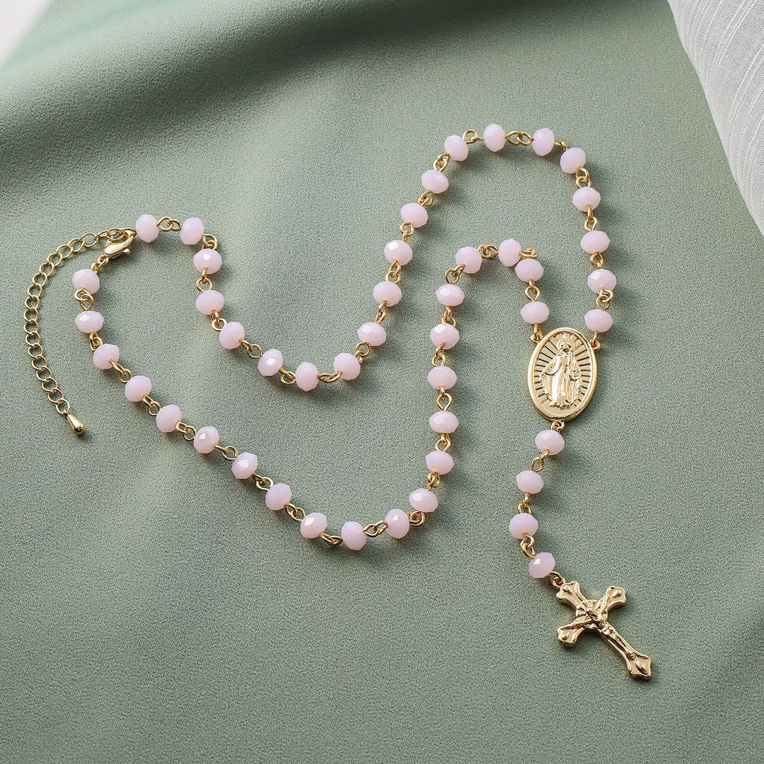 Christianartworkshop Virgin Mary Medal & Crucifix Pendant Necklace