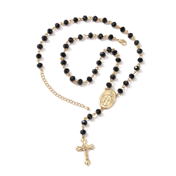 Christianartworkshop Virgin Mary Medal & Crucifix Pendant Necklace