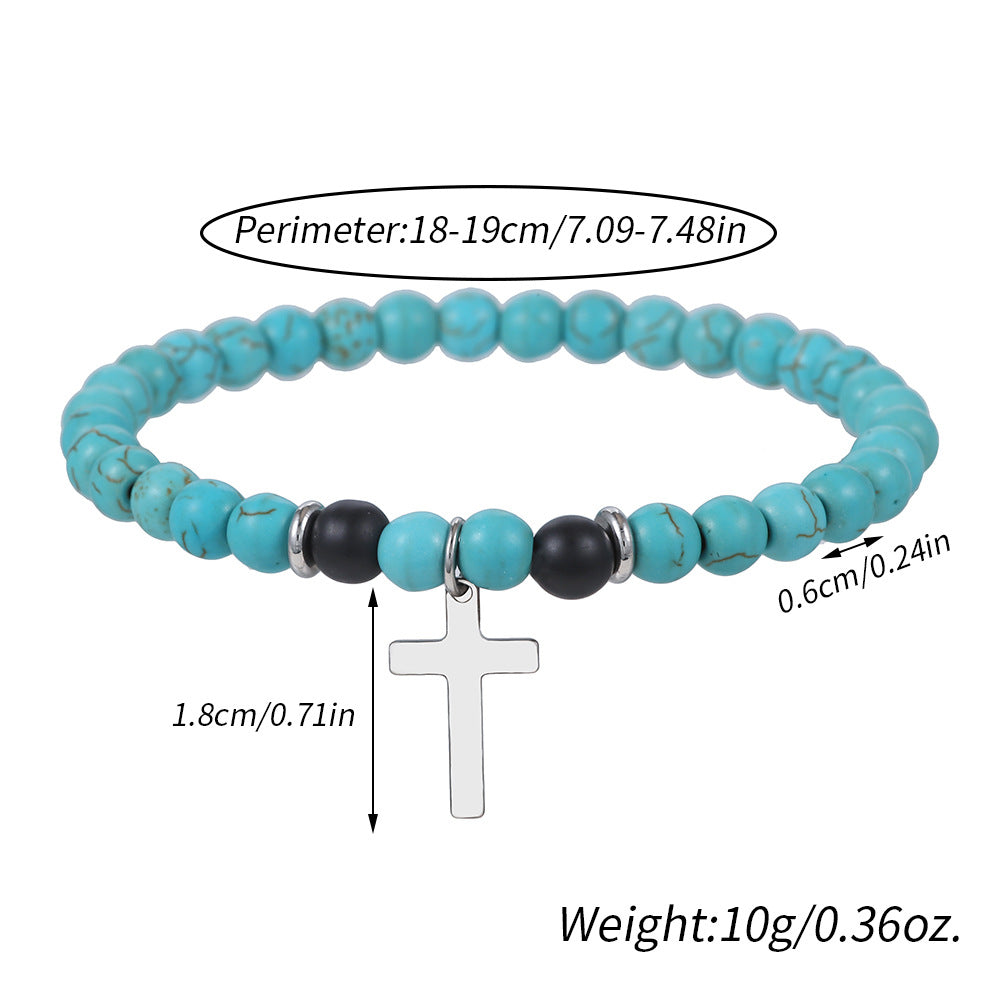 Christianartworkshop Blessing Turquoise Stretch Bracelet