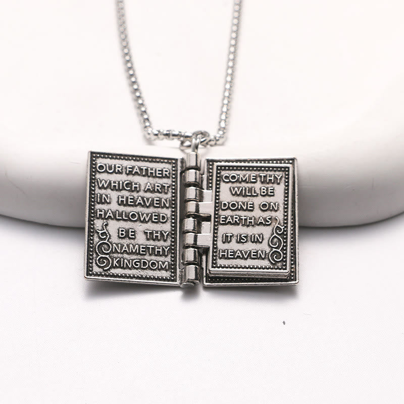 Christianartworkshop Turnable Holy Bible Pendant Christian Necklace