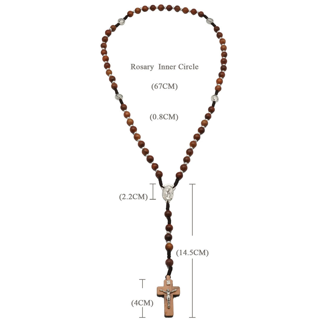 Christianartworkshop Evangelistic: Handmade Olive Wood Rosary of the Blessed Mother