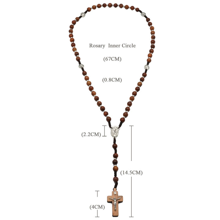 Christianartworkshop Evangelistic: Handmade Olive Wood Rosary of the Blessed Mother
