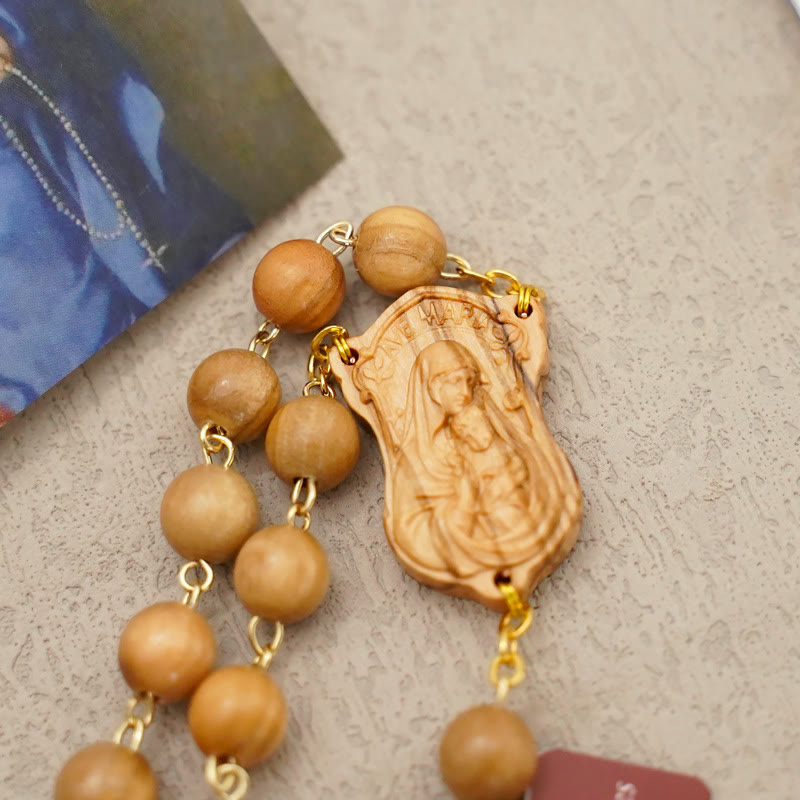 Christianartworkshop Quality Handmade Olive/Rosewood/Ebony Beads Prayer Rosary