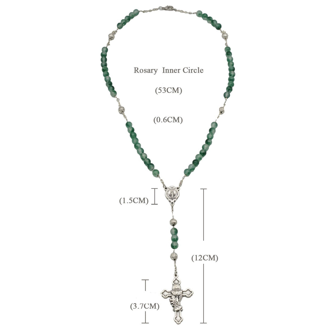 Christianartworkshop Aqua Green Chalcedony Crystal Prayers Blessing Rosary