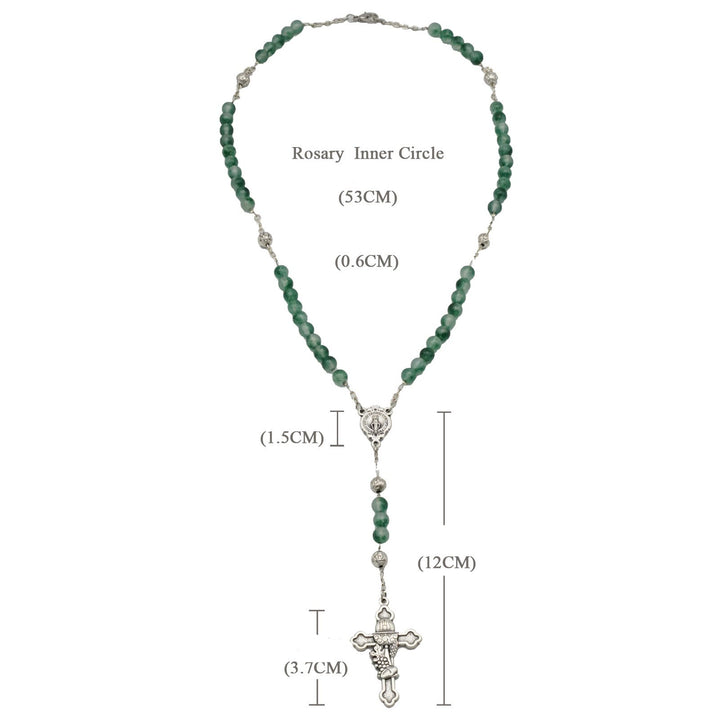 Christianartworkshop Aqua Green Chalcedony Crystal Prayers Blessing Rosary