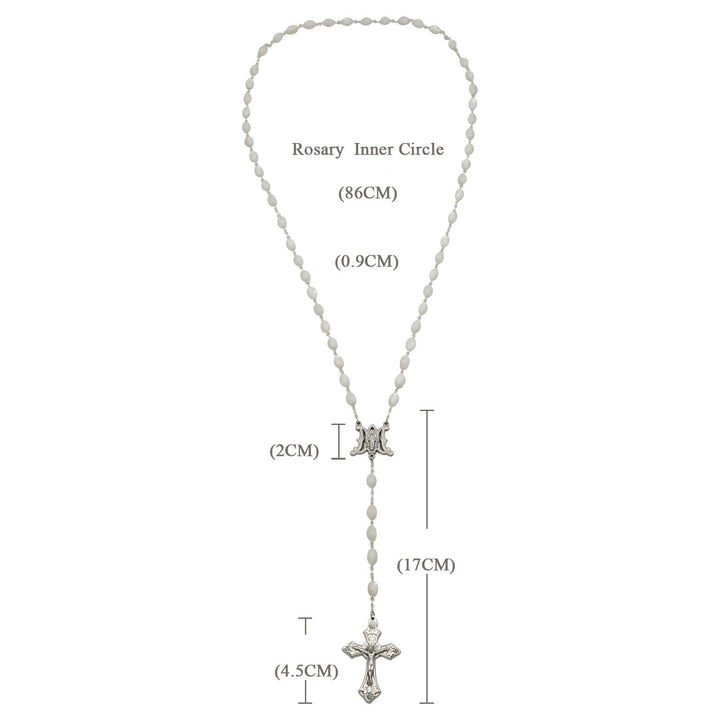 Christianartworkshop Blessed Virgin Mary: Catholic Mother-of-Pearl Rosary