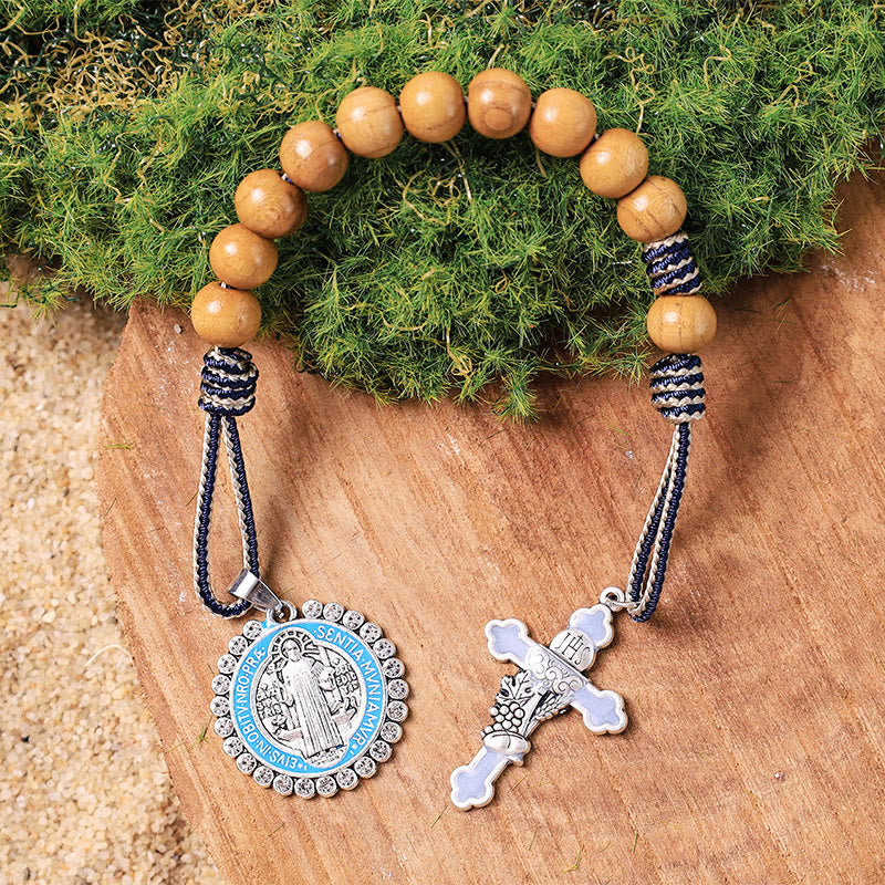 Jesus Hominum Salvator: Olive Wood One Decade Rosary – Christian