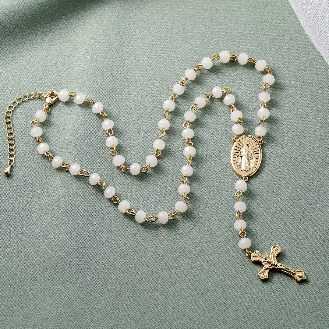Christianartworkshop Virgin Mary Medal & Crucifix Pendant Necklace