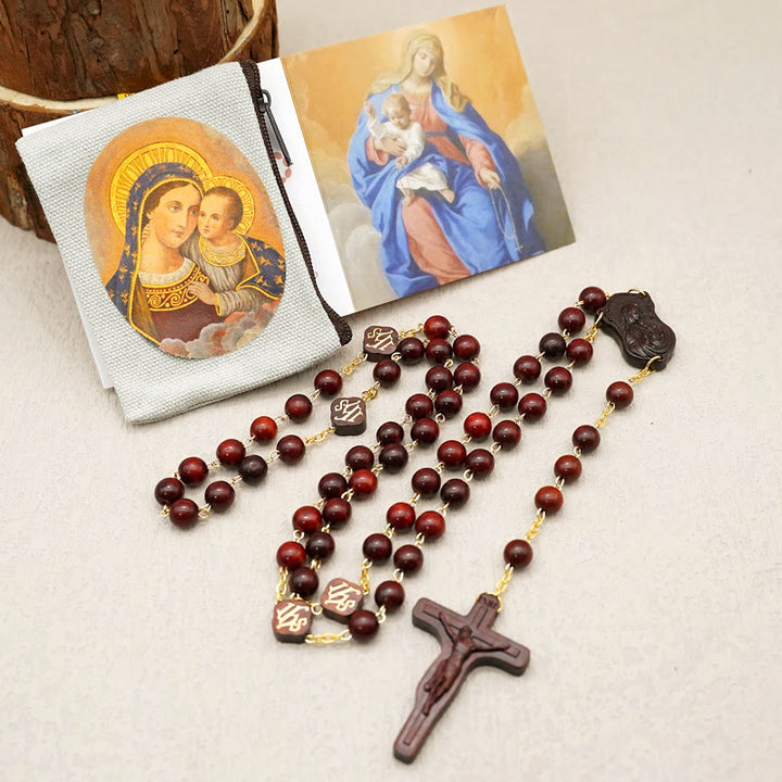 Christianartworkshop Quality Handmade Olive/Rosewood/Ebony Beads Prayer Rosary