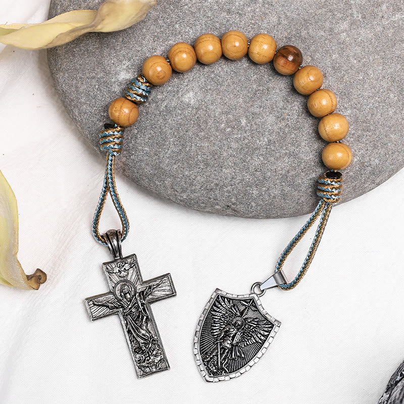 アクセサリー RUIREO Holy Spirit Jesus Cross & St. Michael the Archangel Medal Pocket
