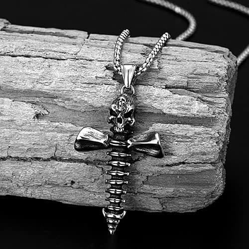 Christianartworkshop Punk Style Skull Crossbones Pendant Necklace