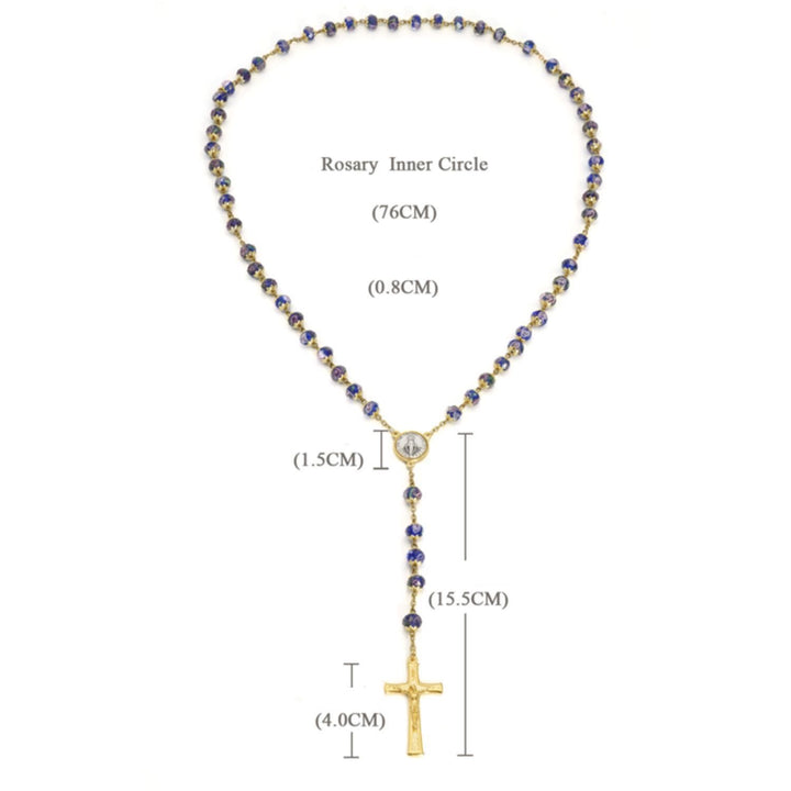 Christianartworkshop Virgin Mary Glazed Multi-color Crystal Rosary