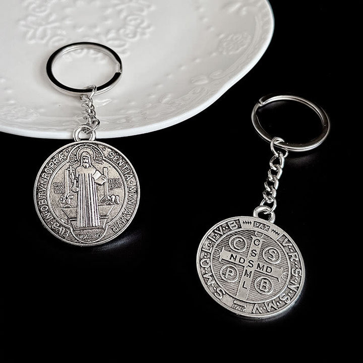 Christ Blessed St. Benedict Religion Key Chain