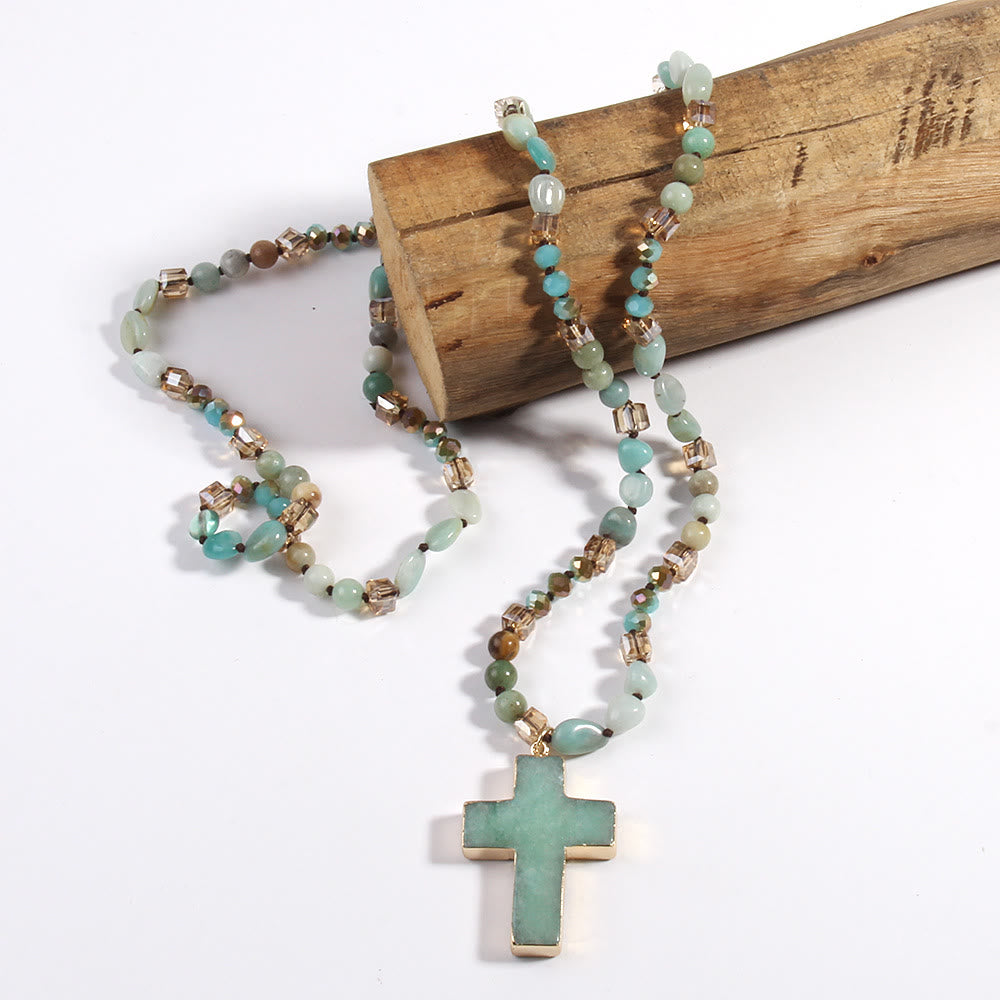 Catholic Cross Pendant Christian Necklace Religious Jewelry