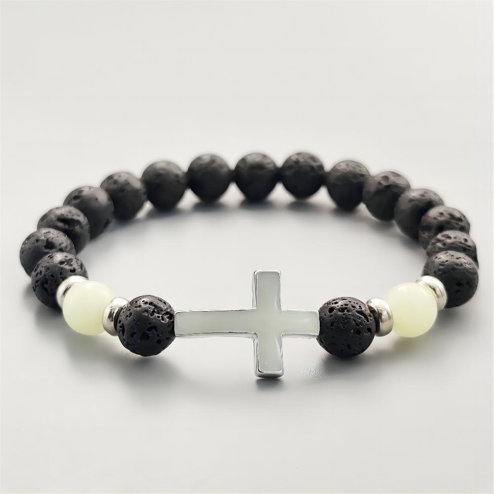 Christianartworkshop Glow in the Dark  Cross Bracelet