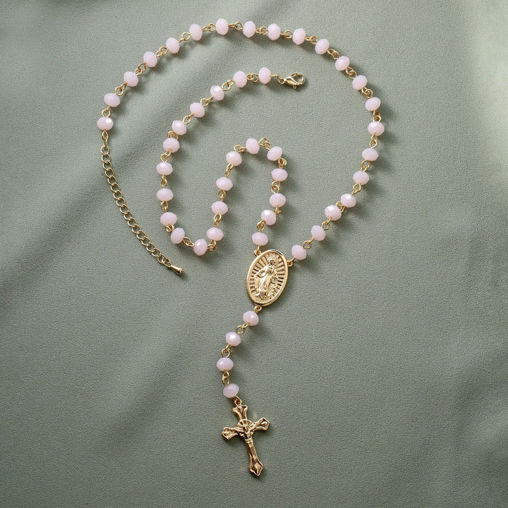 Virgin Mary Medal & Crucifix Pendant Necklace