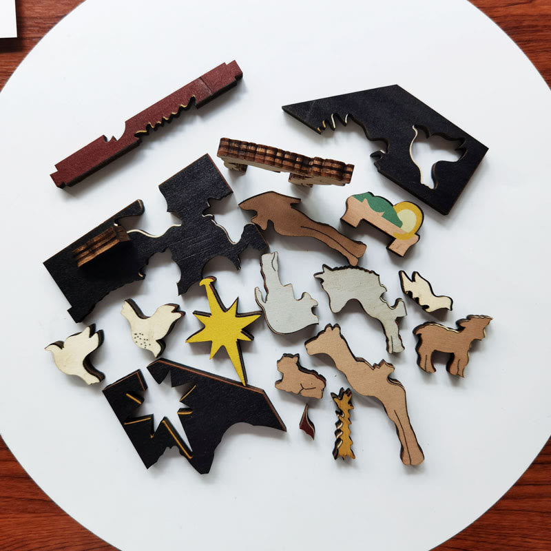 Manger Nativity Wooden Puzzle