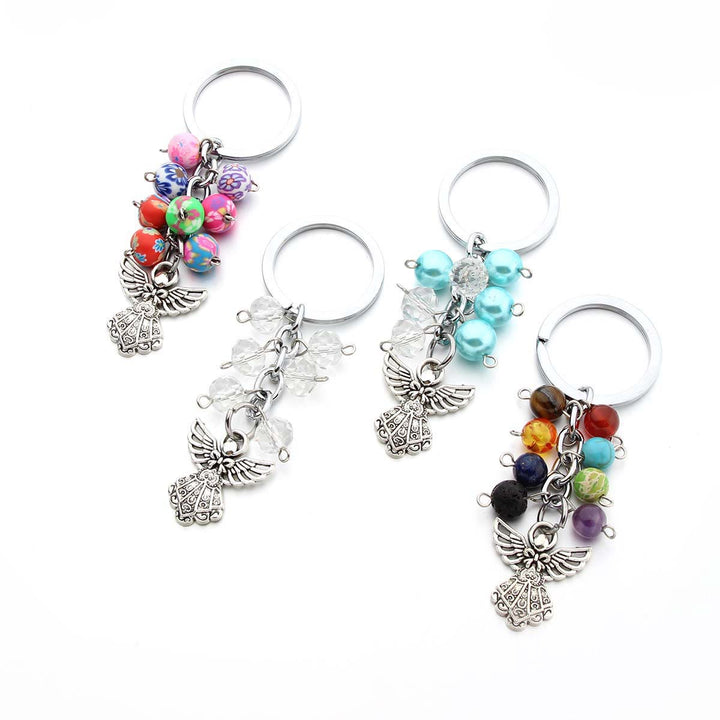 4pcs/Set Multi-material Angel Pendant Keychain