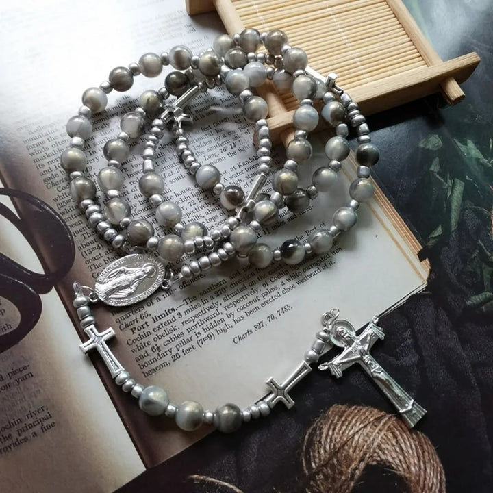 Trinity Cross Miraculous Medal Rosary