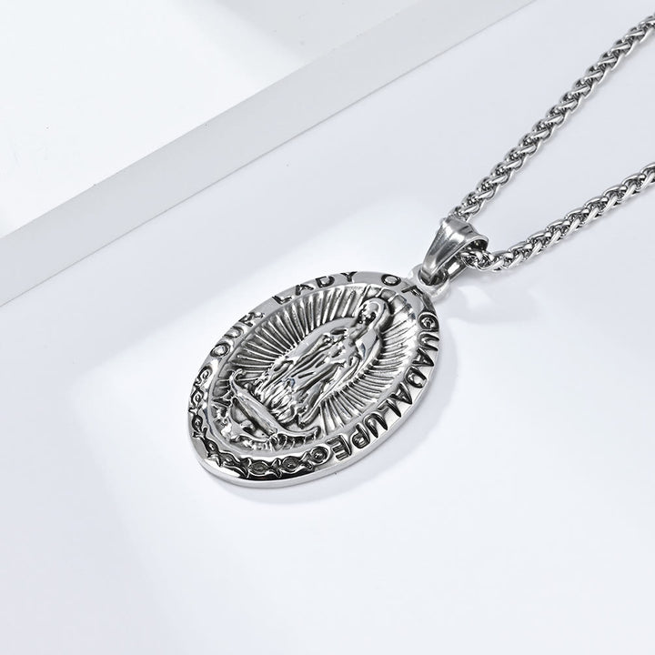 3 Colors Our Lady of Guadalupe Stainless Steel Necklace