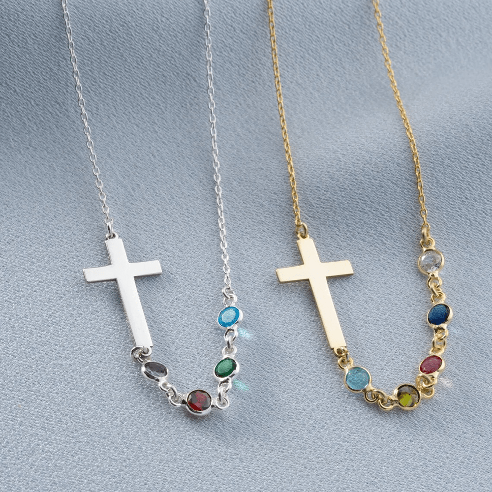 FREE Today: Biblical Birthstone Cross Necklace Religion Jewelry Gift