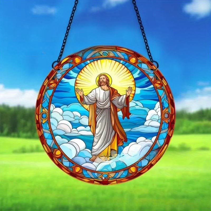 Discount Today: 5 Stained Glass Style Classic Christ Scene Ornaments