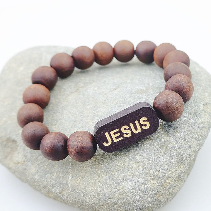 Jesus Wooden Bracelet Christian Jewelry Gifts