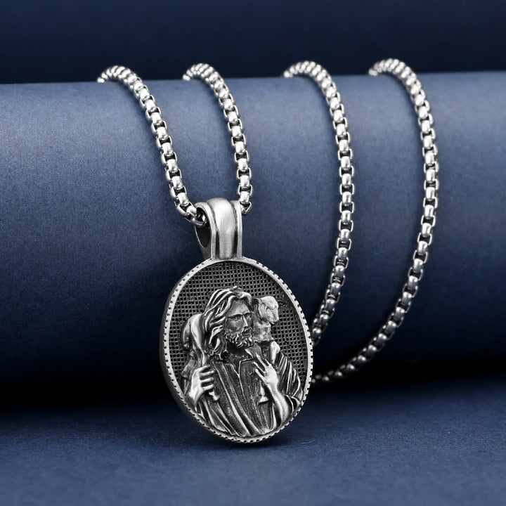 The Good Shepherd Jesus Pendant Necklace