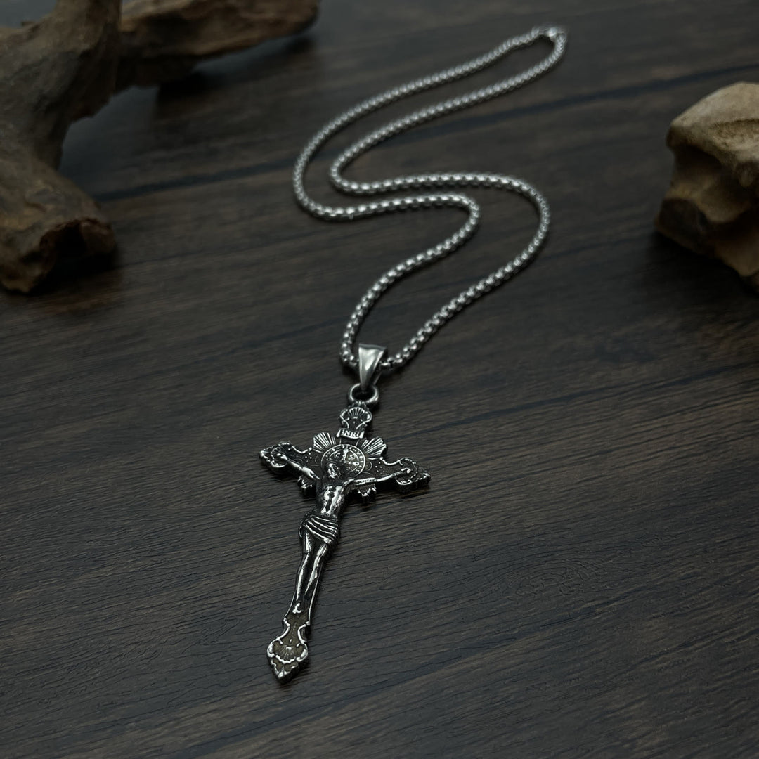 FREE Today: St. Benedict Symbol Crucifix Necklace