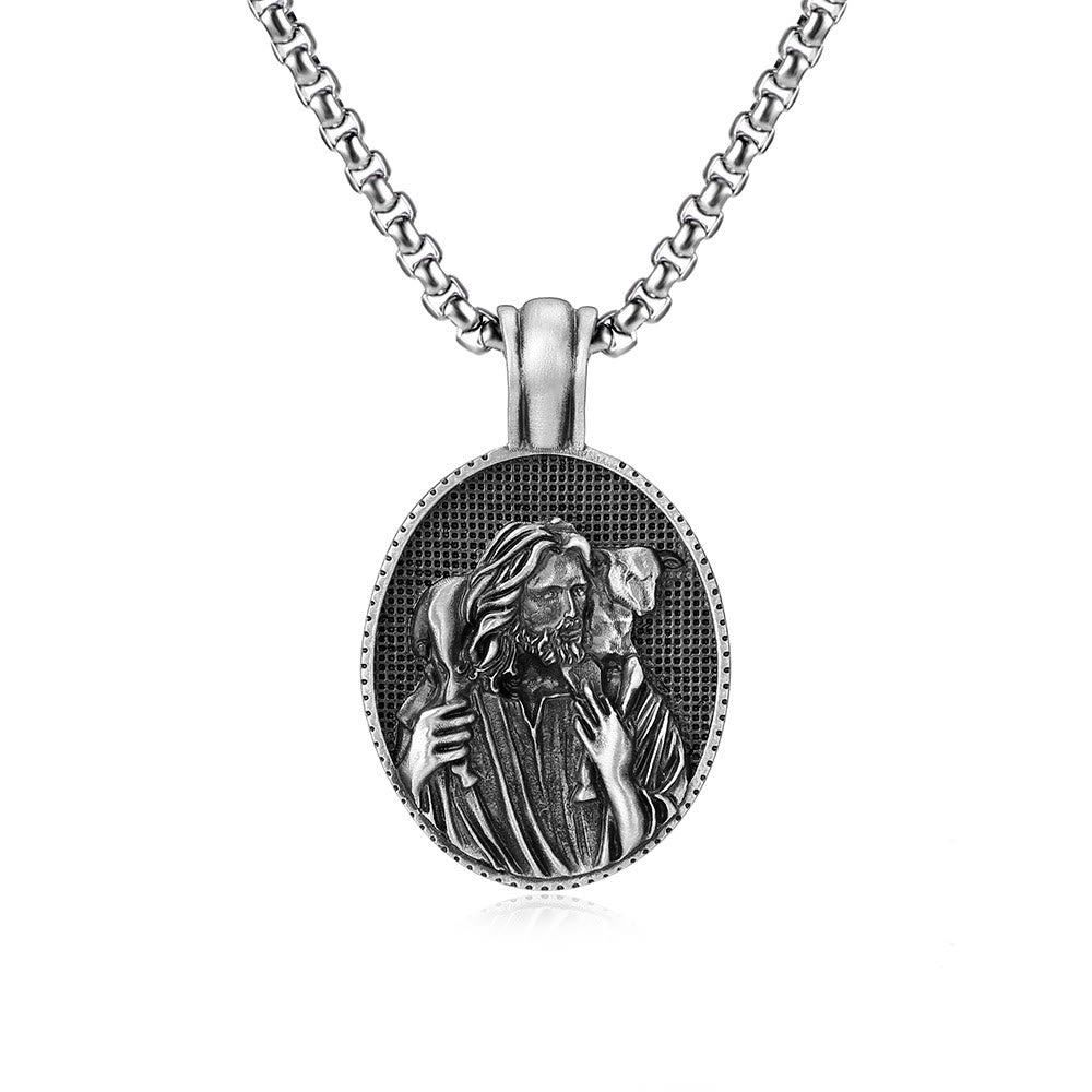 Christianartworkshopthe The Good Shepherd Jesus Pendant Necklace