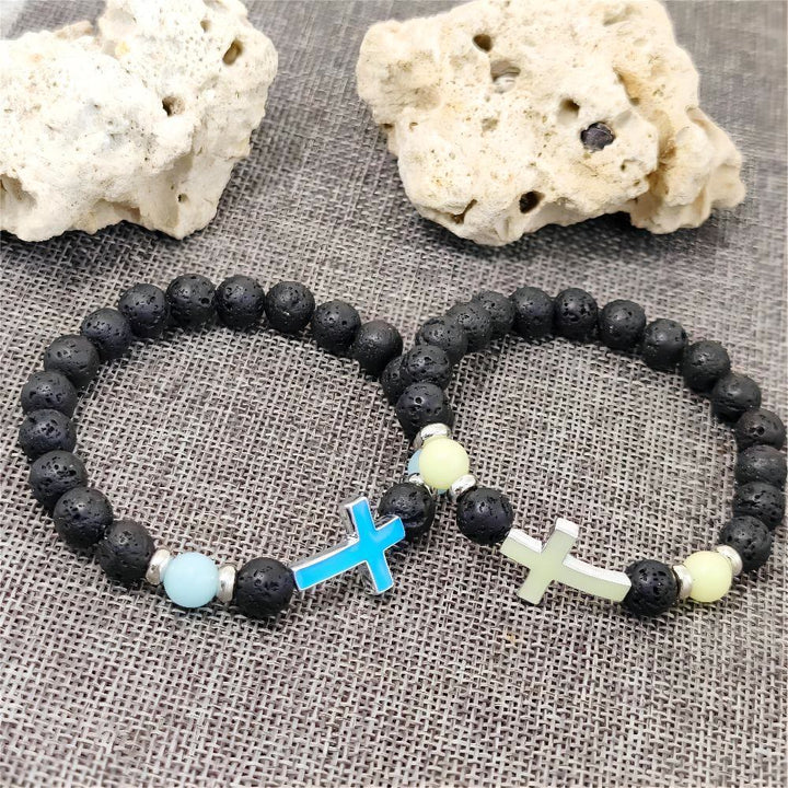 Glow in the Dark Christian Cross Bracelet