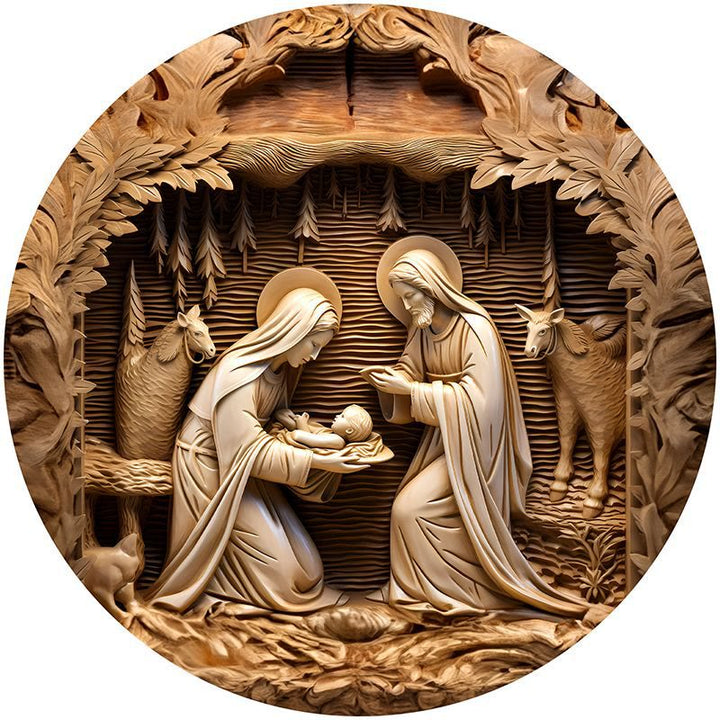 Discount Today: Brown Series 8 Styles Christ Nativity Festive Decor Ornaments