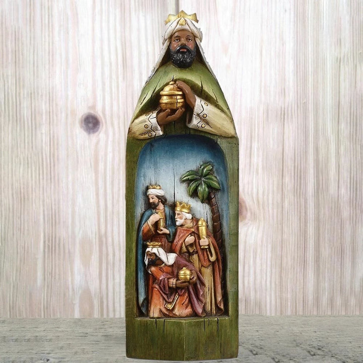 Christian Art Realistic Style Resin Stereoscopic Colorful Nativity Desktop Decorations Ornament