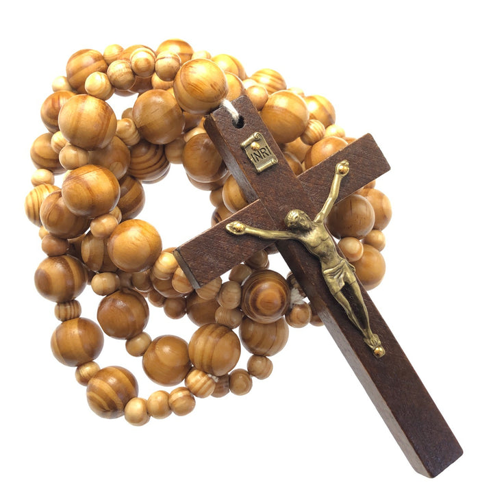 Christianartworkshop Handmade Olive Wood Crucifix Prayer Rosary - image 3