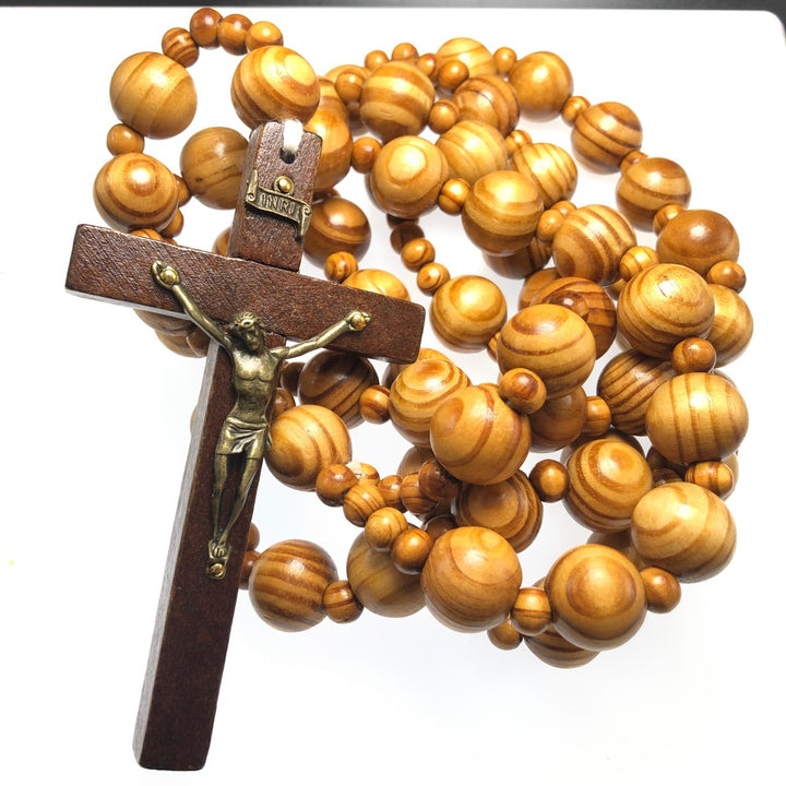 Christianartworkshop Handmade Olive Wood Crucifix Prayer Rosary - image 4