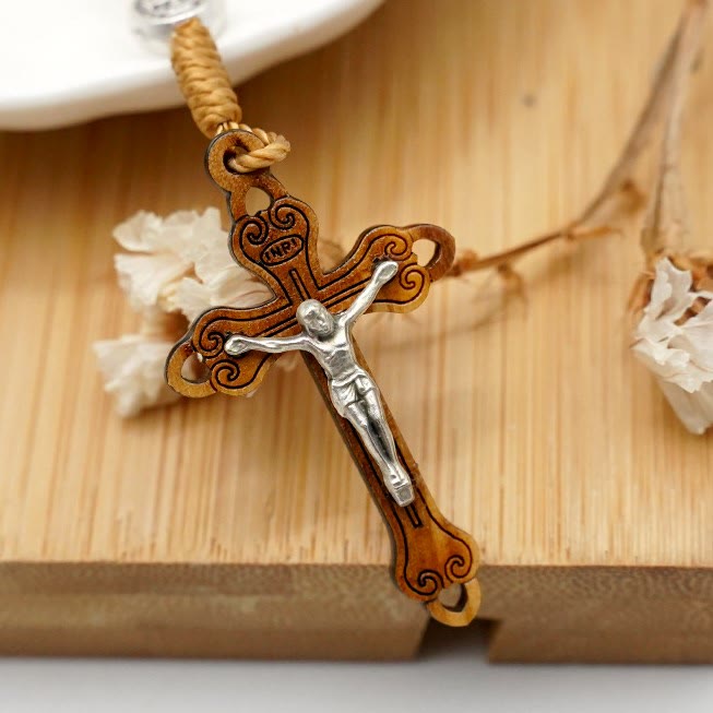 Christianartworkshop Handmade Olive Wood Beads Prayer Single Decade Rosary