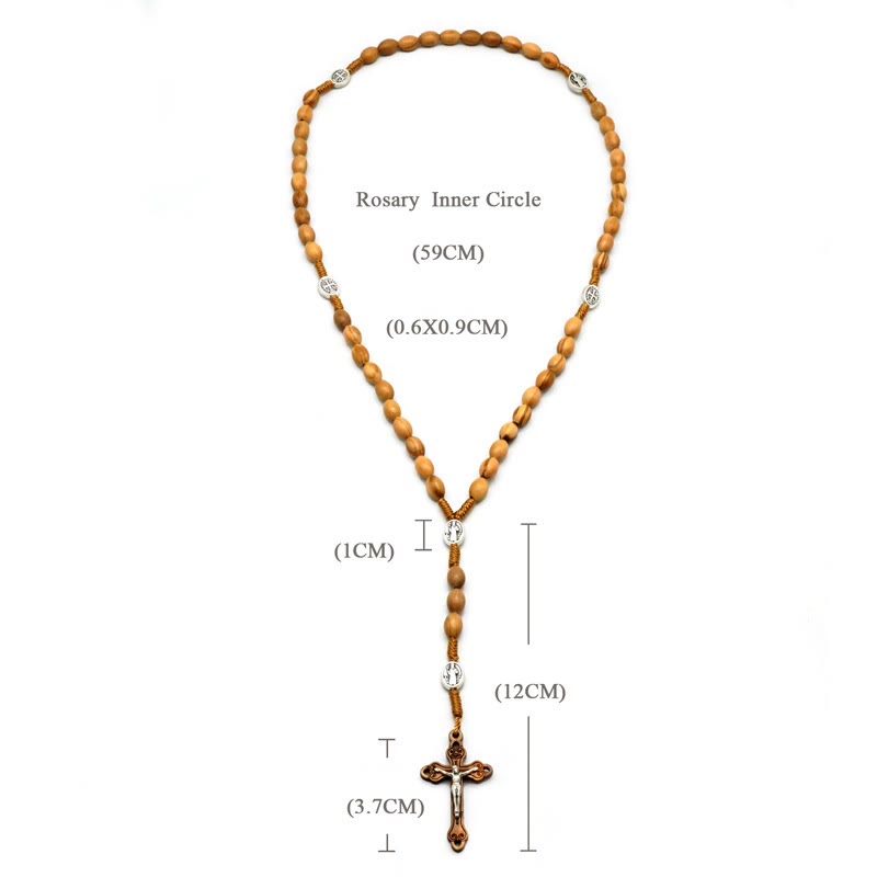 Christianartworkshop Handmade Olive Wood Beads Prayer Single Decade Rosary