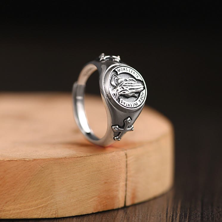Christianartworkshop Praying Hands Adjustable Ring - image 1