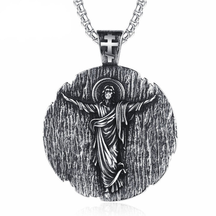 FREE Today: The Glory of Jesus's Resurrection Holy Jesus Quality Stainless Steel Necklace