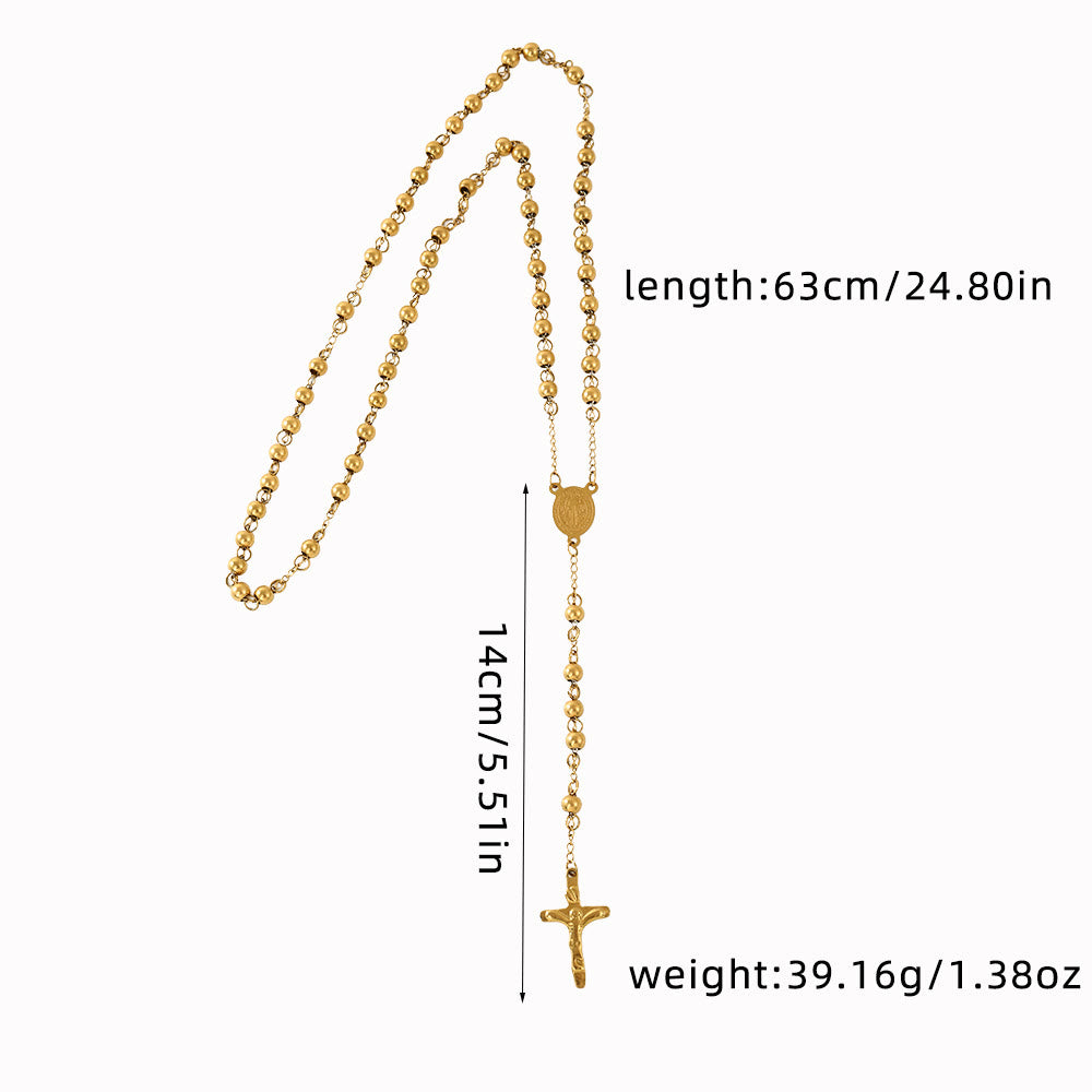 Stainless Steel Beads St. Benedict Crucifix Rosary - image 6