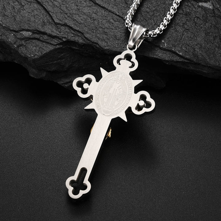 Christianartworkshop St. Benedict Symbol Crucifix Necklace - image 7