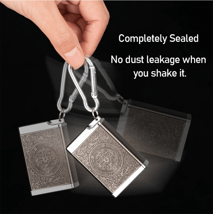 Portable St. Benedict Cross Medallion Cigarette Sealed Insulated Ashtray - image 4