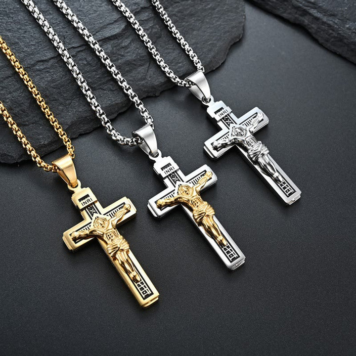 Christianartworkshop Crafted Jesus Christianartworkshop Crucifix Titanium Necklace - image 16