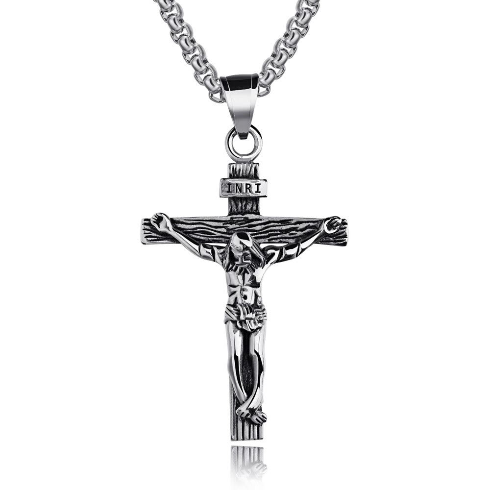 FREE Today: Christ Jewelry Crucifix Pendant Charm Necklace  - Silver - image 5