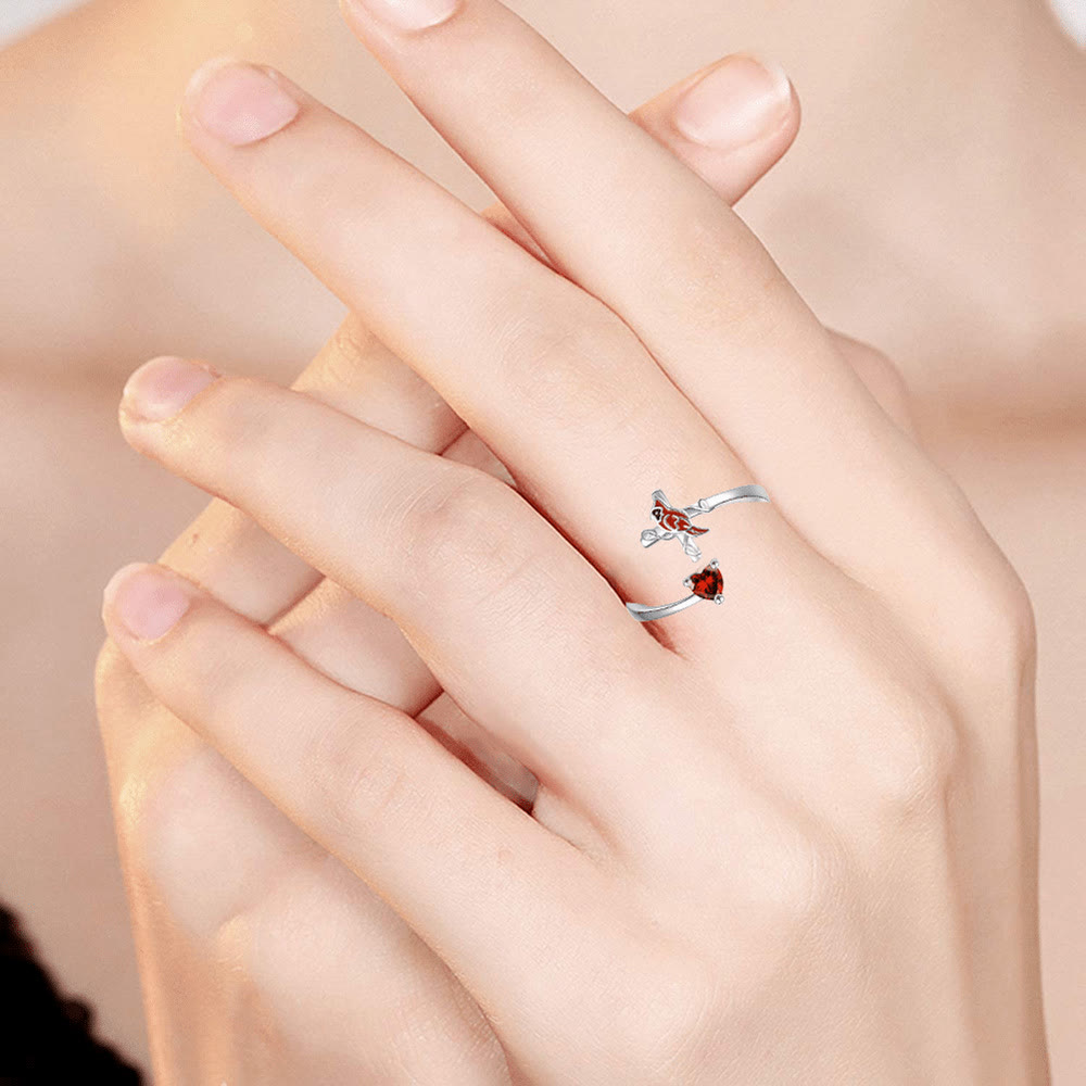 Christianartworkshop The Vitality of Jesus: Red Cardinal Adjustable Ring - image 3