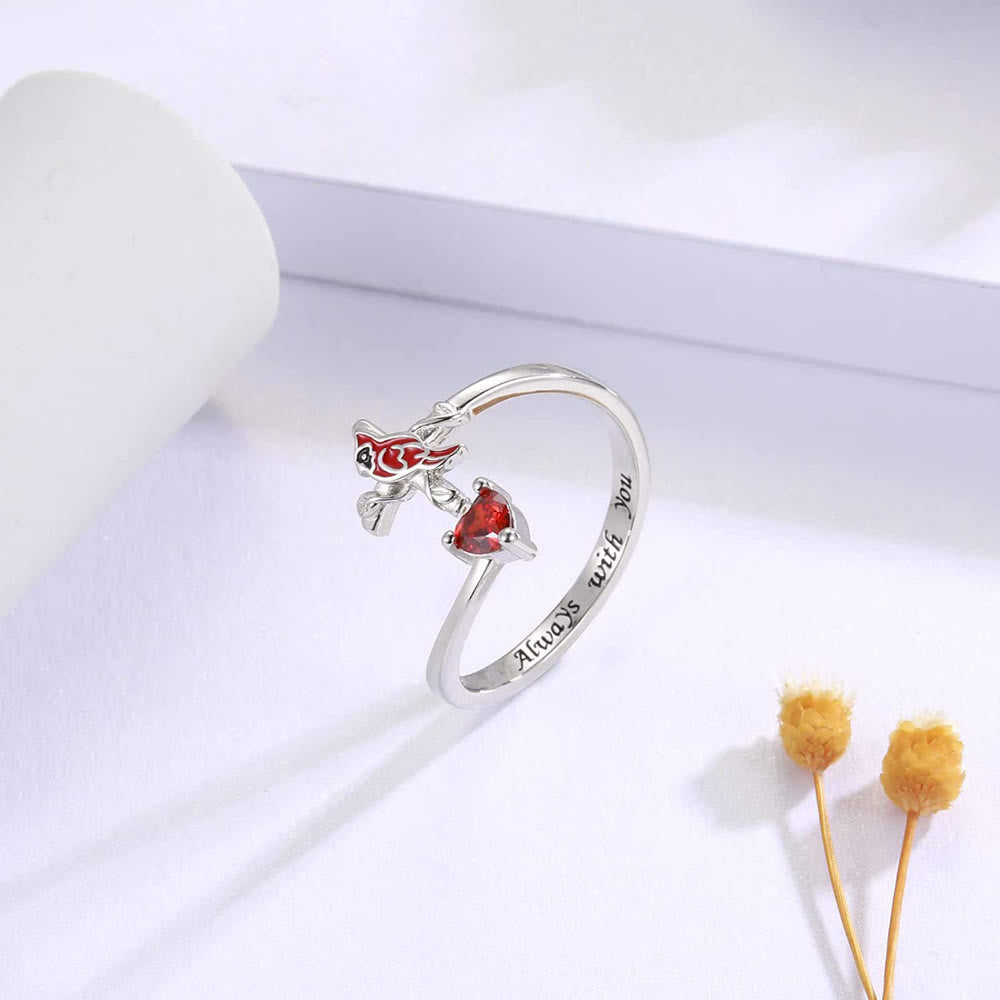 Christianartworkshop The Vitality of Jesus: Red Cardinal Adjustable Ring - image 2