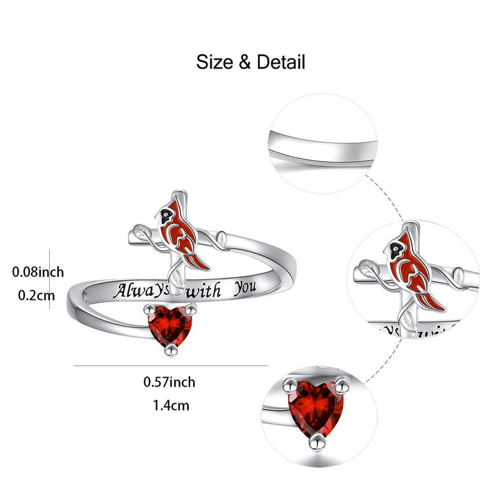 Christianartworkshop The Vitality of Jesus: Red Cardinal Adjustable Ring - image 4