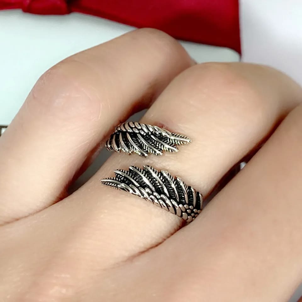 Christianartworkshop Pure Angel Wings Adjustable Ring - image 2