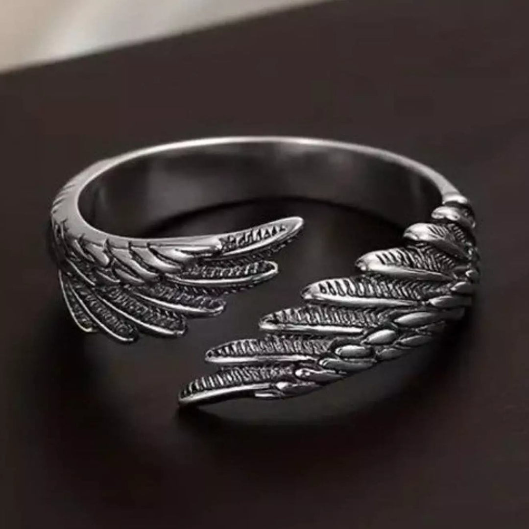Christianartworkshop Pure Angel Wings Adjustable Ring - Adjustable - image 1