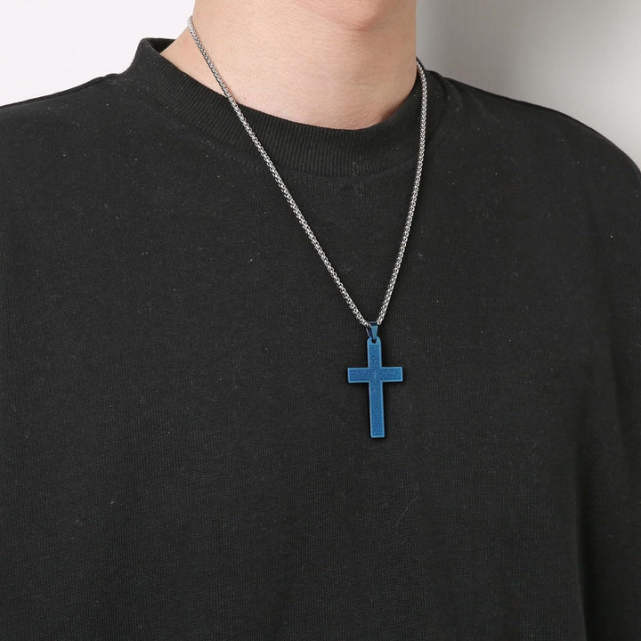 Christianartworkshop Stainless Steel Lord's Prayer Pendant Cross Necklace - image 6